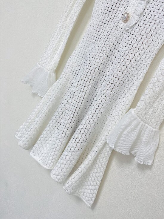 Self-Portrait white knit dress - Picture 14 of 14